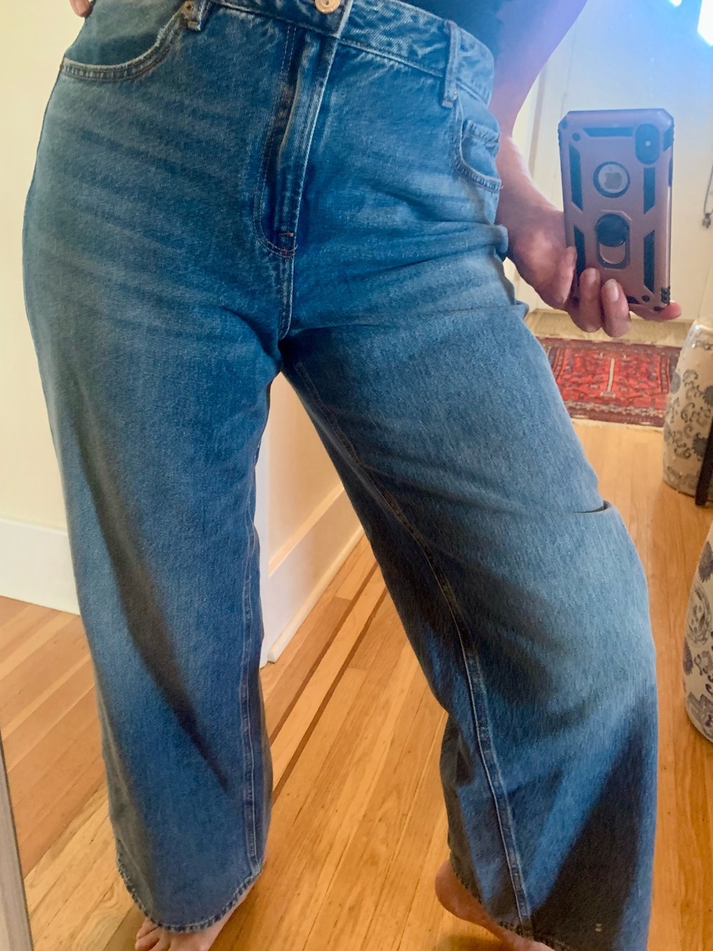 NWOT stradivarius Light Blue Wide-Leg Jeans - Picture 5 of 16